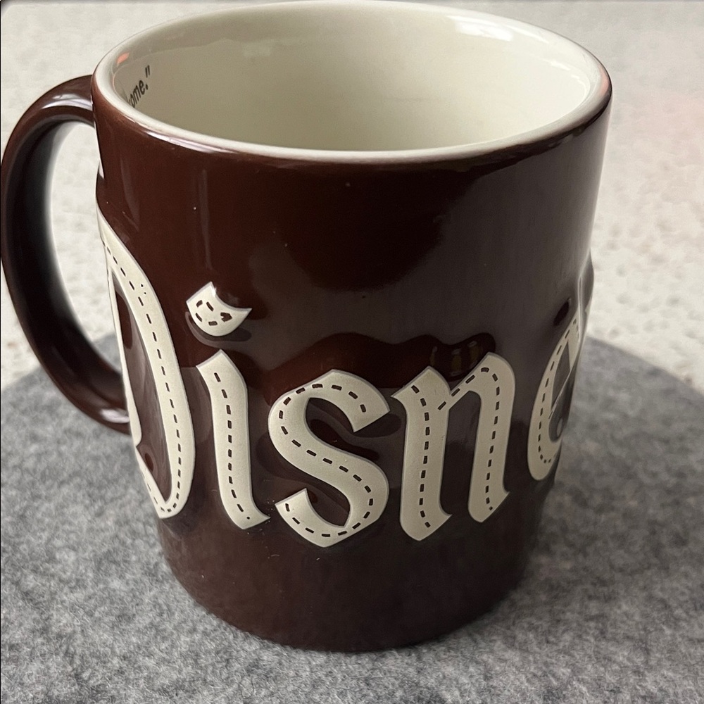 Brown Ceramic Lettered Disneyland Coffee Mug - Home Dining
